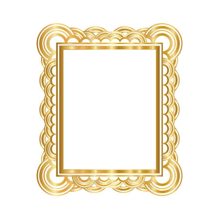 modern frame gold design of Decorative element theme Vector illustrationのイラスト素材