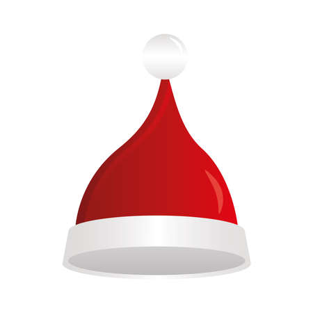 merry christmas santas hat design, winter season and decoration theme Vector illustrationのイラスト素材