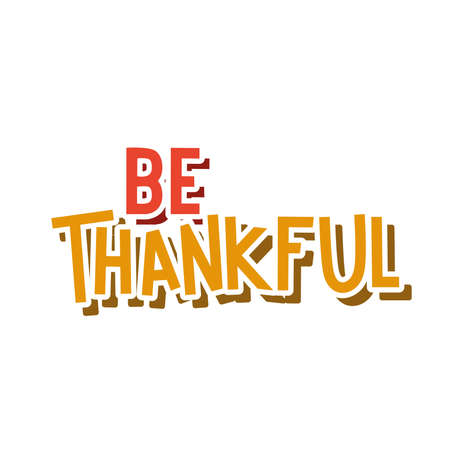 be thankful lettering design, Autumn season theme Vector illustrationのイラスト素材