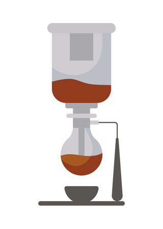 syphon vacumm pot over a white background vector illustration designのイラスト素材
