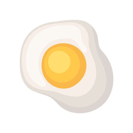 fried egg on white background vector illustration designのイラスト素材