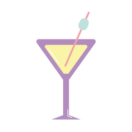 drink glass with yellow liquid on white background vector illustration designのイラスト素材