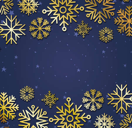 set of snowflakes on purple background vector illustration designのイラスト素材