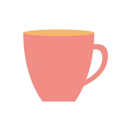 cup of pink color on a white background vector illustration designのイラスト素材