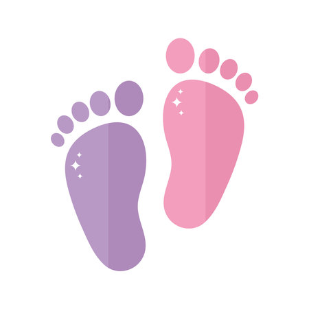 baby feet on a white background vector illustration designのイラスト素材