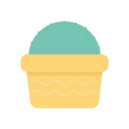 cactus with a green color in a white background vector illustration designのイラスト素材