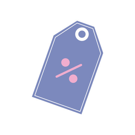 tag with percentage symbol in it vector illustration designのイラスト素材