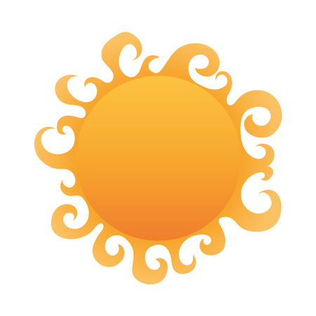 cute sun on a white background vector illustration designのイラスト素材