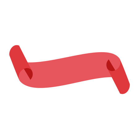 red ribbon over a white background vector illustration designのイラスト素材