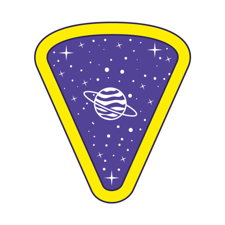 emblem with saturn in it on a white background vector illustration designのイラスト素材