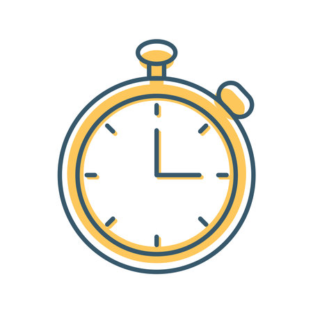clock with a yellow color vector illustration designのイラスト素材