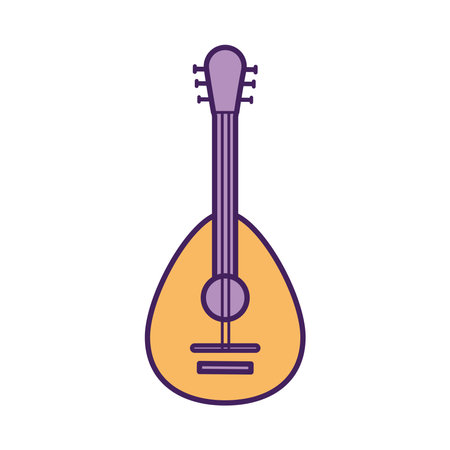 guitar on a white background vector illustration designのイラスト素材