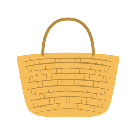 picnic basket with a white background vector illustration designのイラスト素材