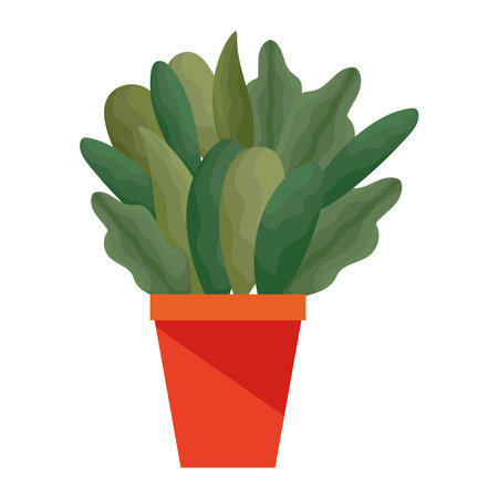 plant with a green color on a pot vector illustration designのイラスト素材
