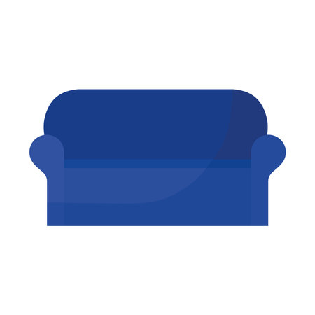 armchair with a blue color vector illustration designのイラスト素材