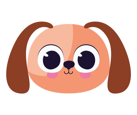cute doggy in a white background vector illustration designのイラスト素材