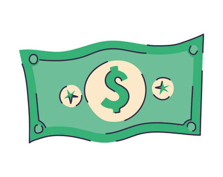 dollar on a white background vector illustration designのイラスト素材