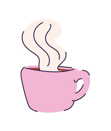 coffee in cup isolated iconのイラスト素材