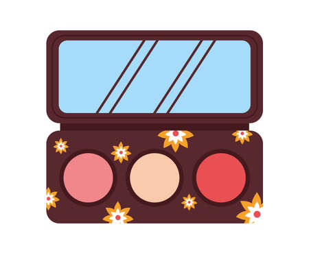 colored eyeshadow palette isolated iconのイラスト素材