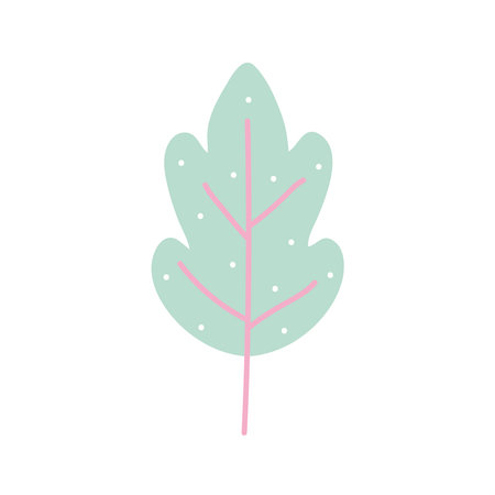 stem with green leaves in the sides vector illustration designのイラスト素材