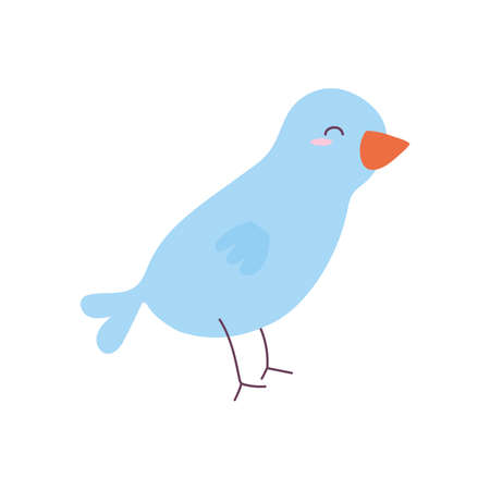 blue bird on a white background vector illustration designのイラスト素材