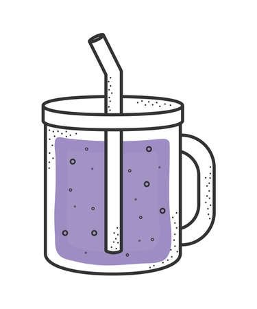 purple shake icon on whiteのイラスト素材