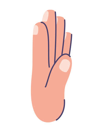 hand on a white background vector illustration designのイラスト素材