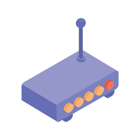 wifi router on isolated iconのイラスト素材