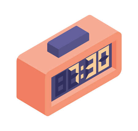 modern orange clock isolated iconのイラスト素材