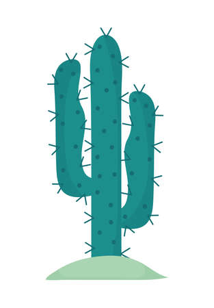 green desert cactus over landのイラスト素材