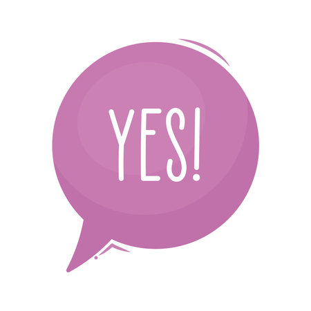 cute yes dialog cloud icon