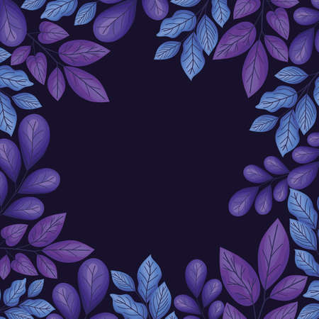 purple leaves and purple backgroundのイラスト素材