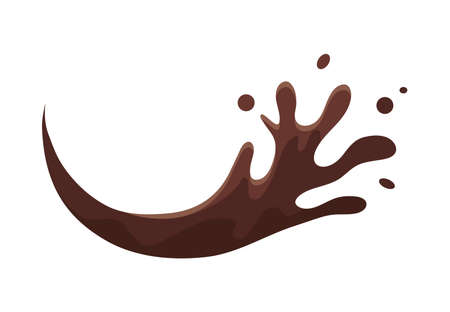 dark liquid chocolate with dropsのイラスト素材