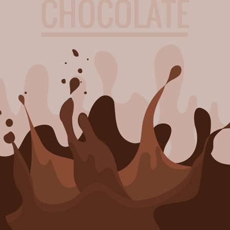 a lot of liquid chocolateのイラスト素材