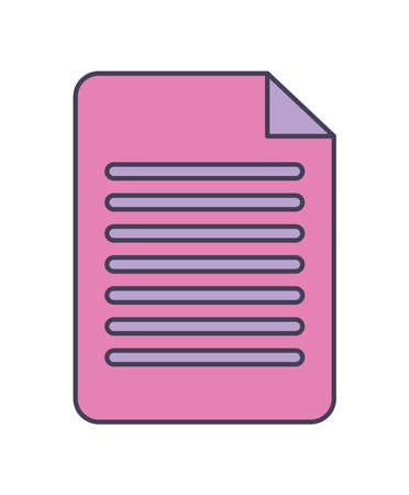 pink file icon over whiteのイラスト素材