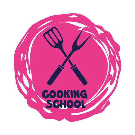 cooking school fork with stainのイラスト素材