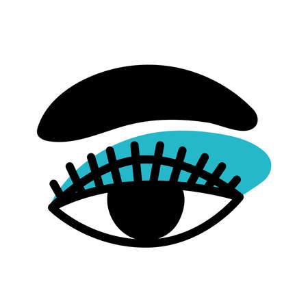 cute eye icon with makeupのイラスト素材