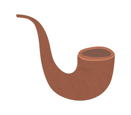 brown smoking pipe of woodのイラスト素材