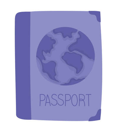 purple passport id isolated iconのイラスト素材