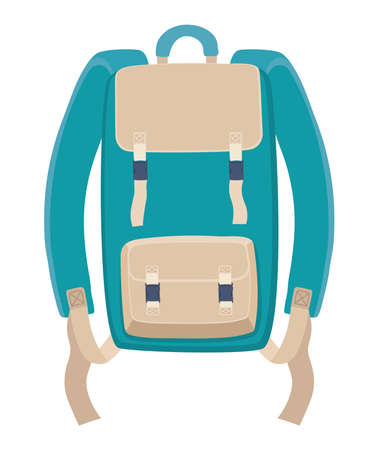 backpack for travel over whiteのイラスト素材