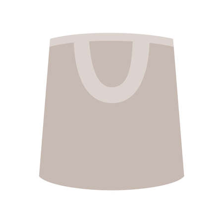 gray eco bag icon over whiteのイラスト素材