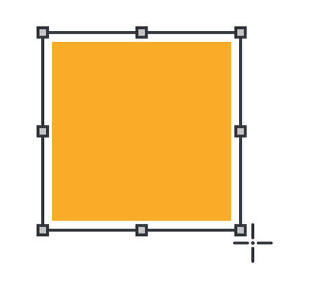 bounding box with one squareのイラスト素材