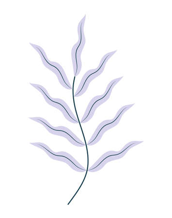 cute purple leaves and stemのイラスト素材
