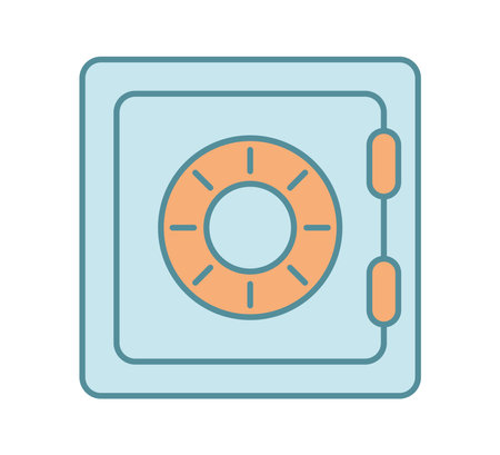safe box with orange detailsのイラスト素材