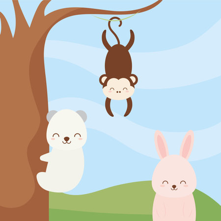 set of cute baby animalsのイラスト素材