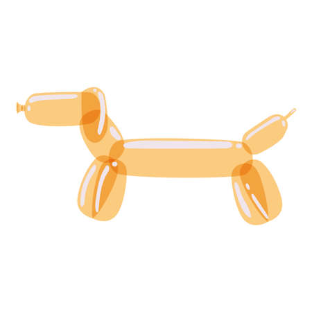 dog made of gold balloonのイラスト素材