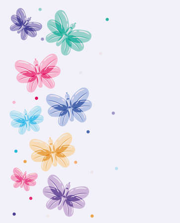 card of balloons butterflies designのイラスト素材