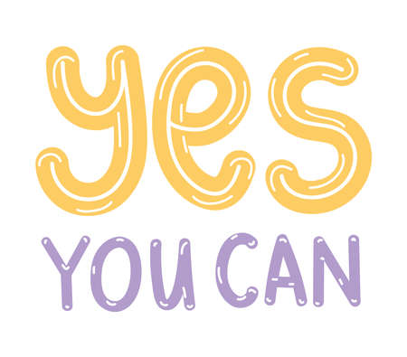 yes you can letteringのイラスト素材