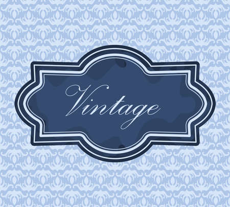 blue vintage labelのイラスト素材