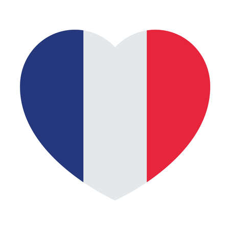 french heart illustrationのイラスト素材